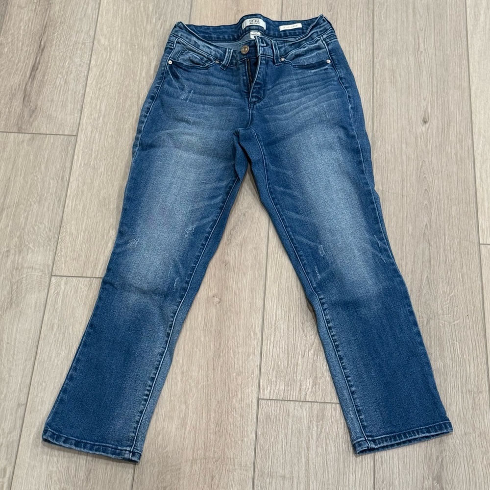 VINTAGE AMERICA BLUES - Women’s Blue Denim Cropped Jeans Size 2 / 26
